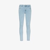 Thumbnail for your product : J Brand Blue Sophia Mid-Rise Skinny Jeans