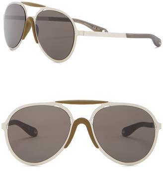 Givenchy 57mm Metal Aviator Sunglasses