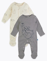 Thumbnail for your product : Marks and Spencer 2 Pack Peter Rabbit Sleepsuits (7lbs-3 Yrs)