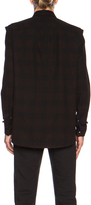 Thumbnail for your product : Public School Cotton Shirt with Recessed Sleeves in Oxblood
