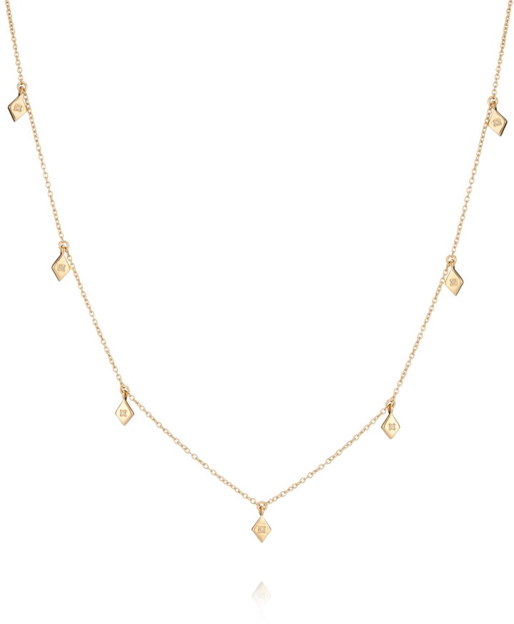 Fool's Gold Diamond Drop Choker Necklace ShopStyle