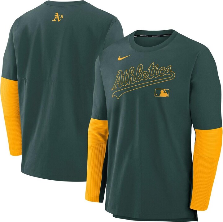 Nike Men's Green/Gold Athletics Authentic Collection Lightweight Player Tri-Blend Performance Pullover Sweatshirt - Green, Gold