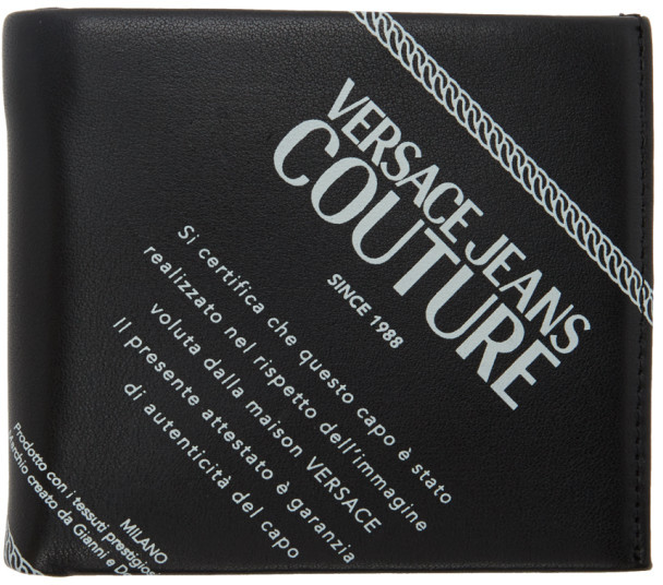 Versace Jeans Couture Black Warranty Logo Bifold Wallet ShopStyle