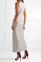 Thumbnail for your product : Diane von Furstenberg Embellished Silk-satin Maxi Dress - Lilac