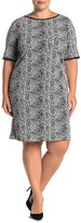 Thumbnail for your product : Taylor Snake Print Short Sleeve Knit Dress