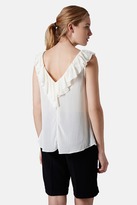 Thumbnail for your product : Topshop Ruffle Neck Crinkle Tank