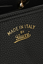 Thumbnail for your product : Gucci Bamboo Shopper Large Textured-leather Tote - Black