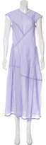 Thumbnail for your product : Victoria Beckham Asymmetrical Cap Sleeve Maxi Dress w/ Tags