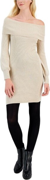 Hippie Rose HippieRoseWomensLongOff-ShoulderDress,medbeige,Medium