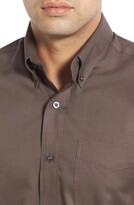 Thumbnail for your product : Cutter & Buck Men's White Carolina Panthers Dobby Oxford Long Sleeve Button-Down Shirt