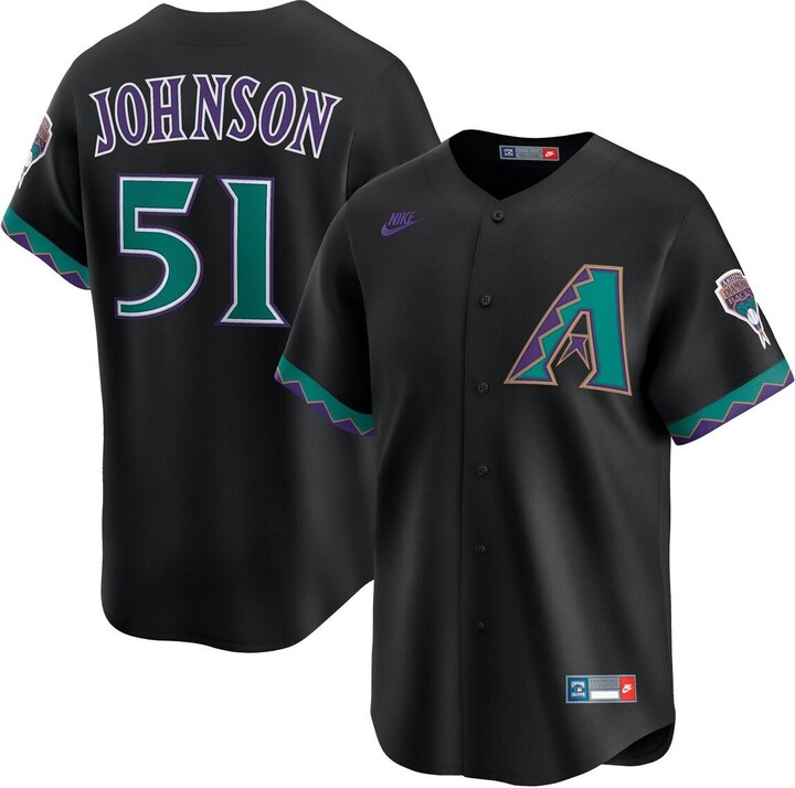 Nike Men's Randy Johnson Black Arizona Diamondbacks Throwback Cooperstown Collection Limited Jersey