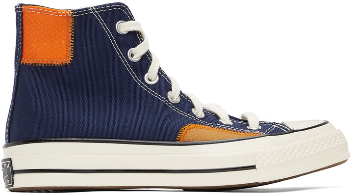Converse Navy & Orange Alt Exploration Chuck 70 Hi Sneakers - ShopStyle