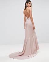 Thumbnail for your product : ASOS Red Carpet Deep Plunge Fishtail Maxi