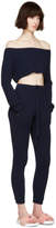 Thumbnail for your product : Baja East Navy Cashmere Ribbed Lounge Pants