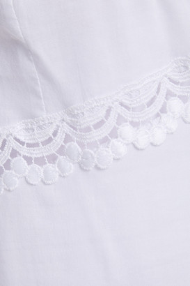 Charo Ruiz Ibiza Asymmetric Crocheted Lace-trimmed Cotton-blend Voile Dress