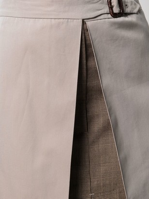 Eftychia Layered Check-Panel Skirt