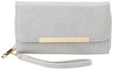 Thumbnail for your product : Charlotte Russe Gold-Tipped Double Zipper Wristlet Wallet