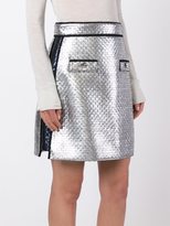 Thumbnail for your product : MSGM metallic A-line skirt - women - Polyamide/Polyester/Wool/Polyacrylic - 42