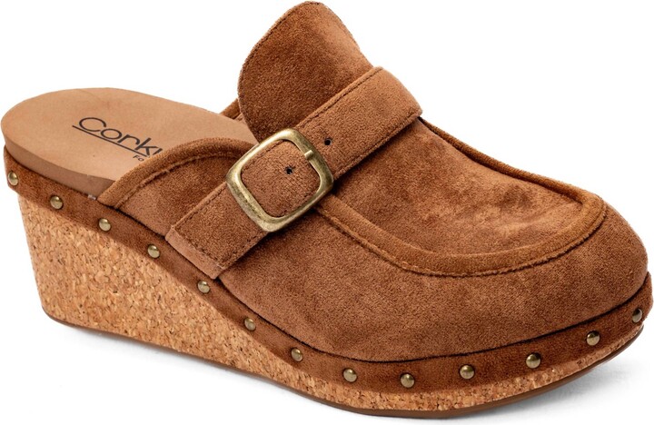 Corkys Footwear Women's Chunky Just Precious Suede Mules