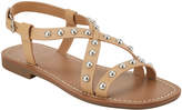 Thumbnail for your product : Marc Fisher Fianna Flat Studded Leather Crisscross Sandals