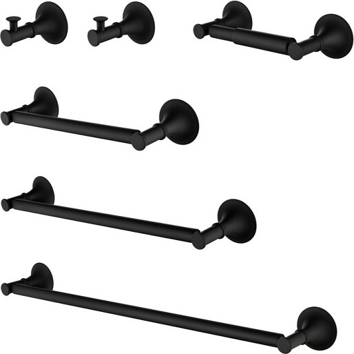 GulchesModernBrassBathroomTowelRackSet-WallMount,6Pieces,High-Quality,Scratch-Resistant