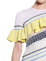 Thumbnail for your product : Peter Pilotto Embroidered Ruffled Lace & Chiffon Dress