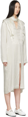 MATÉRIEL White Jacquard Pleated Dress