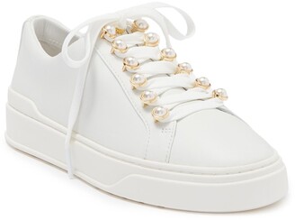stuart weitzman excelsa leather sneakers