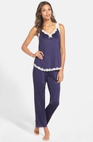 Thumbnail for your product : Oscar de la Renta Sleepwear 'Boudoir' Lace Trim Pajamas