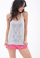 Thumbnail for your product : Forever 21 Sarcasm PJ Set