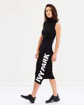 Thumbnail for your product : Ivy Park Asymmetrical Logo Midi Dress