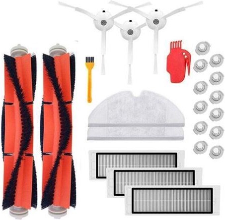 LAHDEK 24PCS Vacuum Cleaner Parts Replacement for Xiaomi Robot Roborock S50 S51 Filters Brushes Vacuum Cleaner Accessory Kit