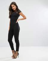 Thumbnail for your product : Lipsy Lace Trim Jumpsuit