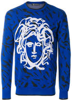 Thumbnail for your product : Versace Painted Medusa jumper