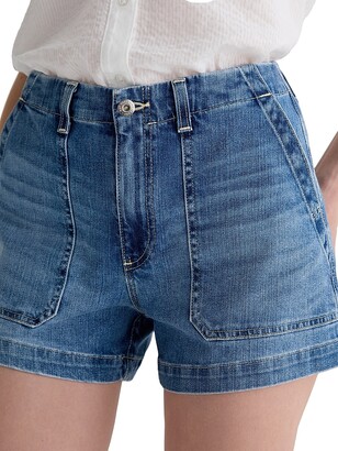 AG Jeans Women's Analeigh Washed Denim High-Rise Shorts - San