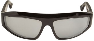 Bottega Veneta Bv1078s Squared Mask Acetate Sunglasses
