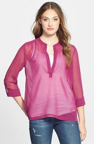 Thumbnail for your product : Caslon High/Low Popover Blouse (Regular & Petite)
