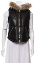 Thumbnail for your product : Hotel Particulier Fur-Trimmed Leather Vest