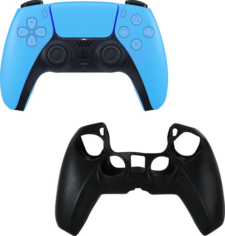 PlayStation DualSense Controller in Blue with Silicone Sleeve