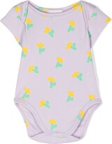 Thumbnail for your product : Bobo Choses Baby Purple And White Sea Flower Print Babygrow Set