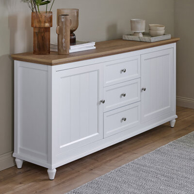 Canora Grey Rini 59.06" Wide 3 Drawer Sideboard