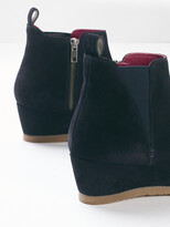 navy wedge ankle boots