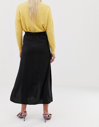 button front midaxi skirt