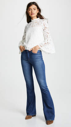BB Dakota Jack by Floral Lace Bell Sleeve Top