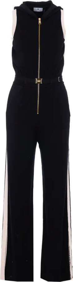 Elisabetta Franchi Hooded Zip Jumpsuit