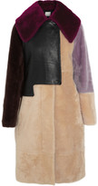 Thumbnail for your product : 3.1 Phillip Lim Patchwork shearling and leather coat