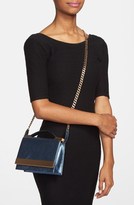 Thumbnail for your product : Brian Atwood 'Ava' Metallic Leather Top Handle Convertible Clutch