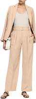 Thumbnail for your product : Vince Belted Crepe Wide-leg Pants