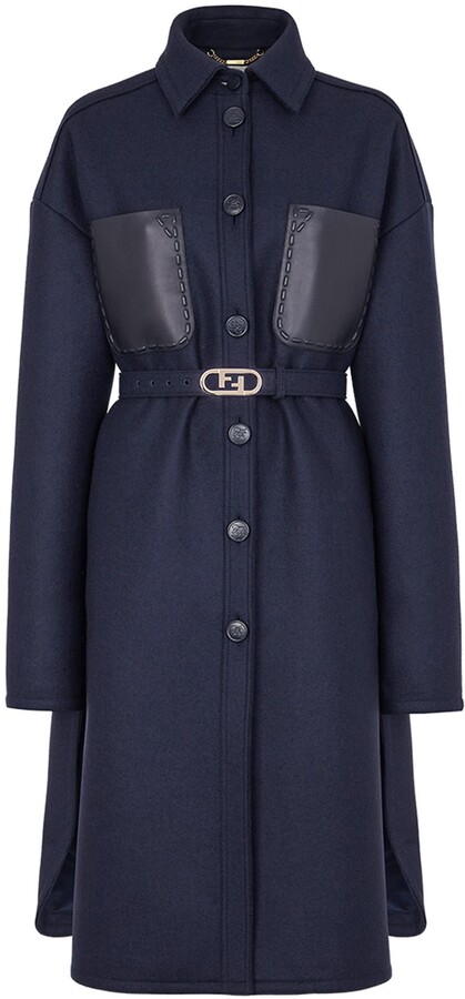 Fendi Women's Wool Coats | Shop the world's largest collection of 