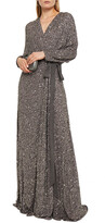 Thumbnail for your product : Jenny Packham Embellished Georgette Wrap Gown